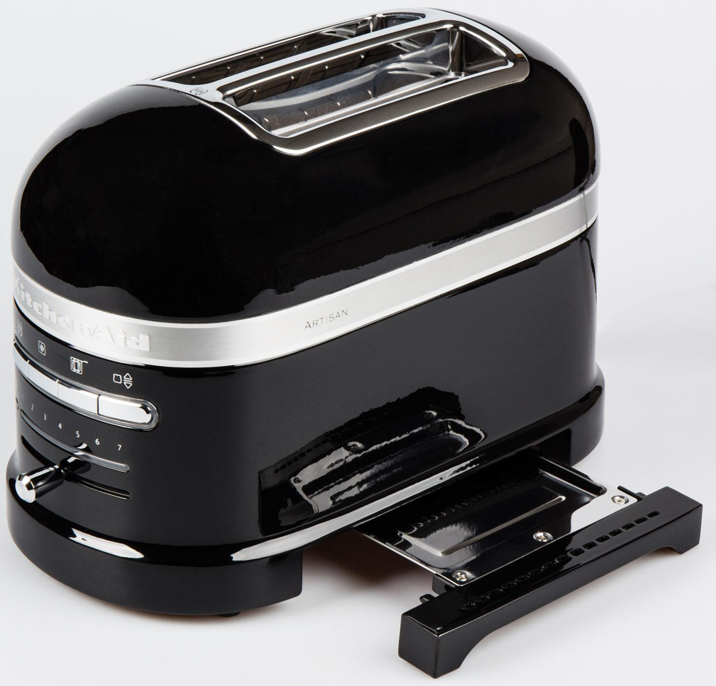 Тостер на 2 хлебца KitchenAid Artisan 2-Slice Automatic Toaster 5KMT2204EOB (Onyx Black) купить в интернет-магазине icover