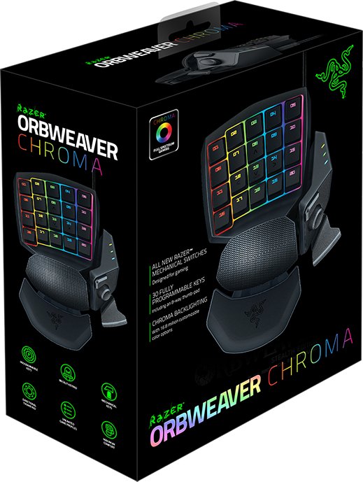 Клавиатура Razer Orbweaver Chroma RZ07-01440100-R3M1 (Black) купить в интернет-магазине icover