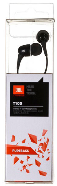 Внутриканальные наушники JBL T100 T100BLKNP (Black) купить в интернет-магазине icover