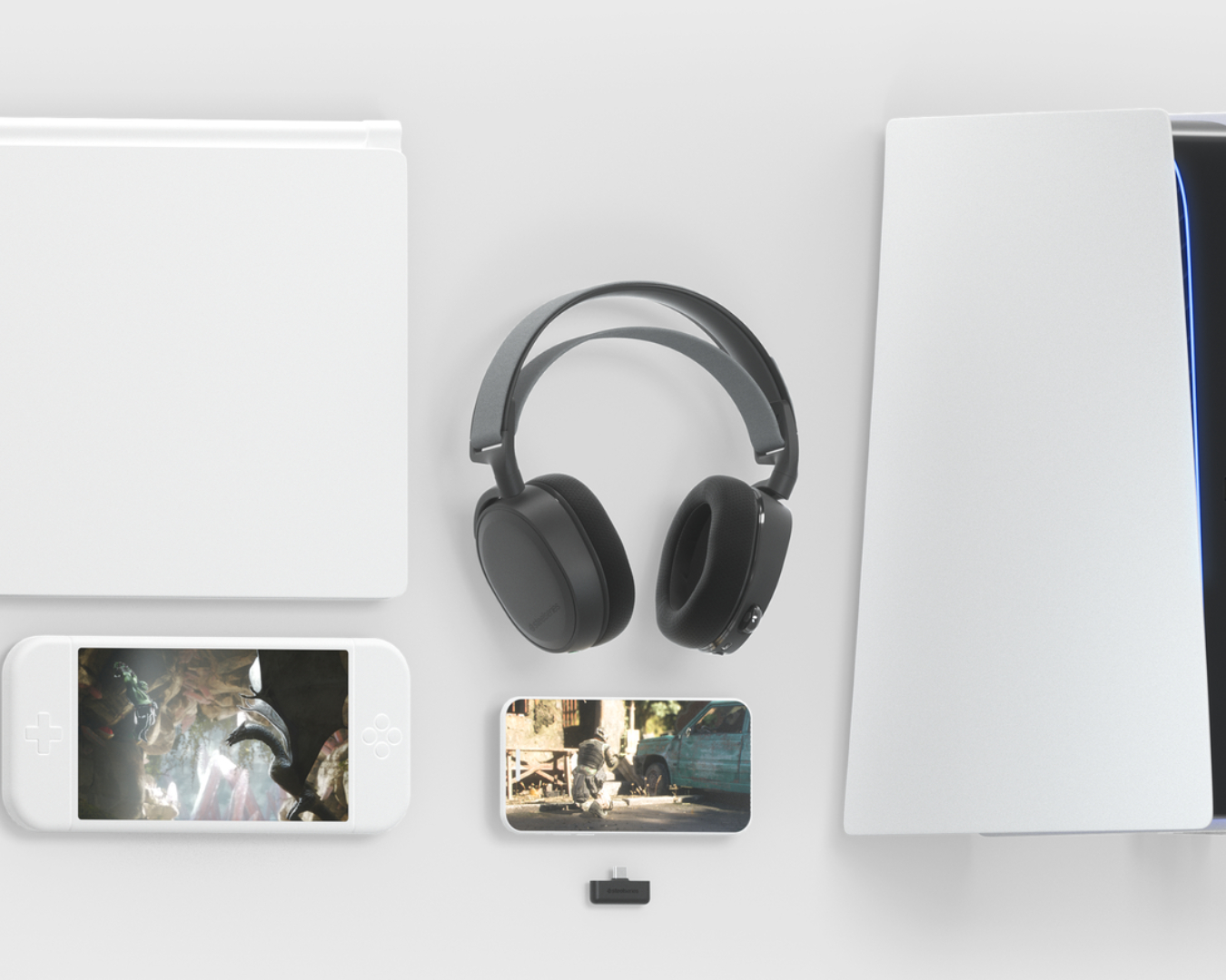 Игровые беспроводные наушники SteelSeries Arctis 7+ SS61470 (Black) купить в интернет-магазине icover