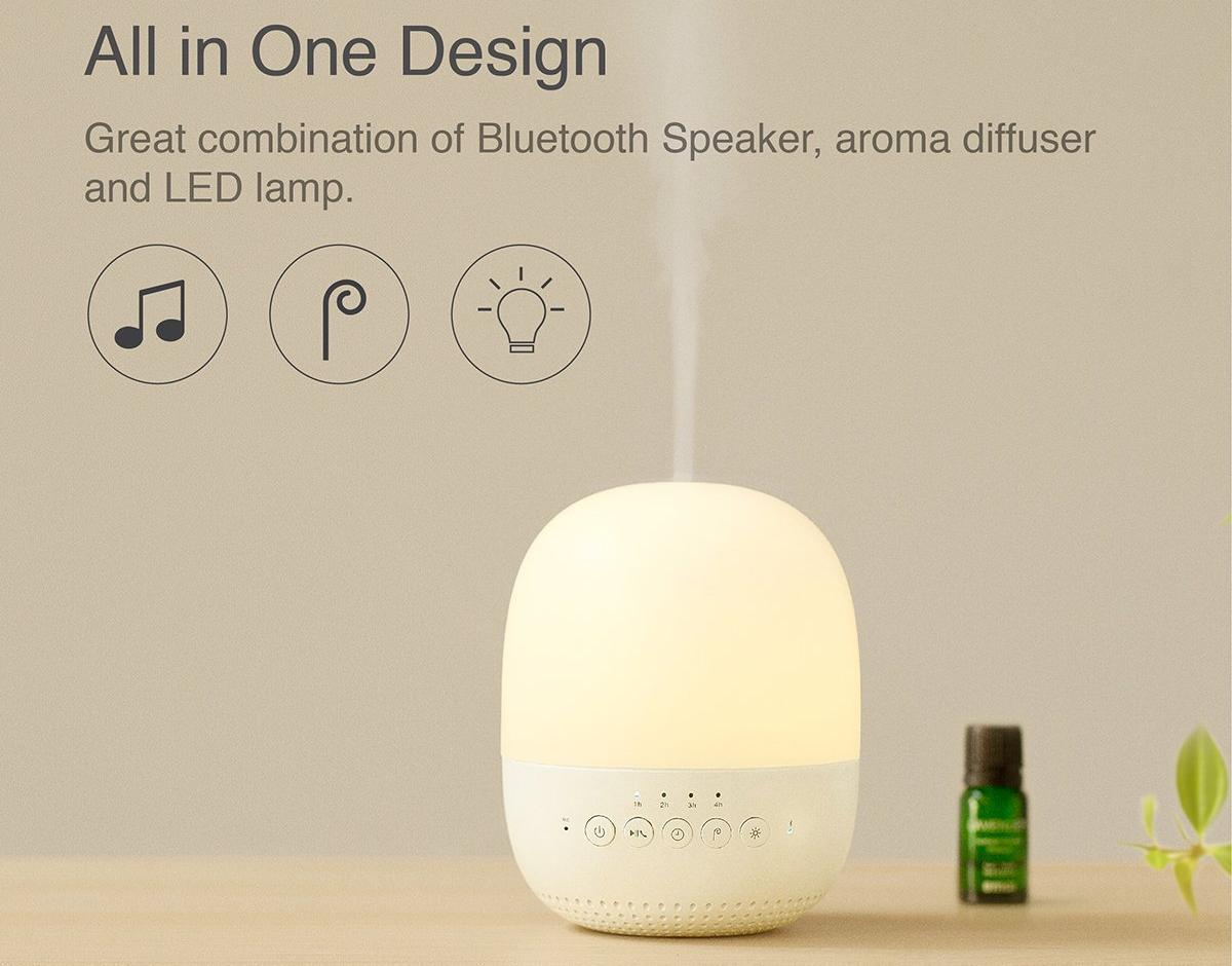Умный арома-диффузор Emoi Aroma Diffuser Lamp Speaker H0035 (White) купить в интернет-магазине icover