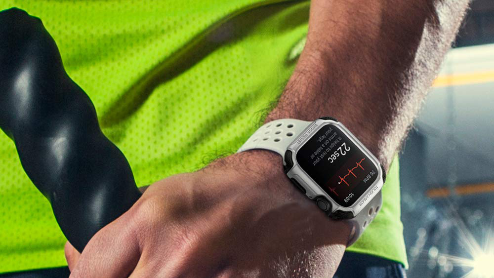 Чехол Spigen Tough Armor (062CS24478) для Apple Watch series SE/6/4 44mm (Silver) купить в интернет-магазине icover