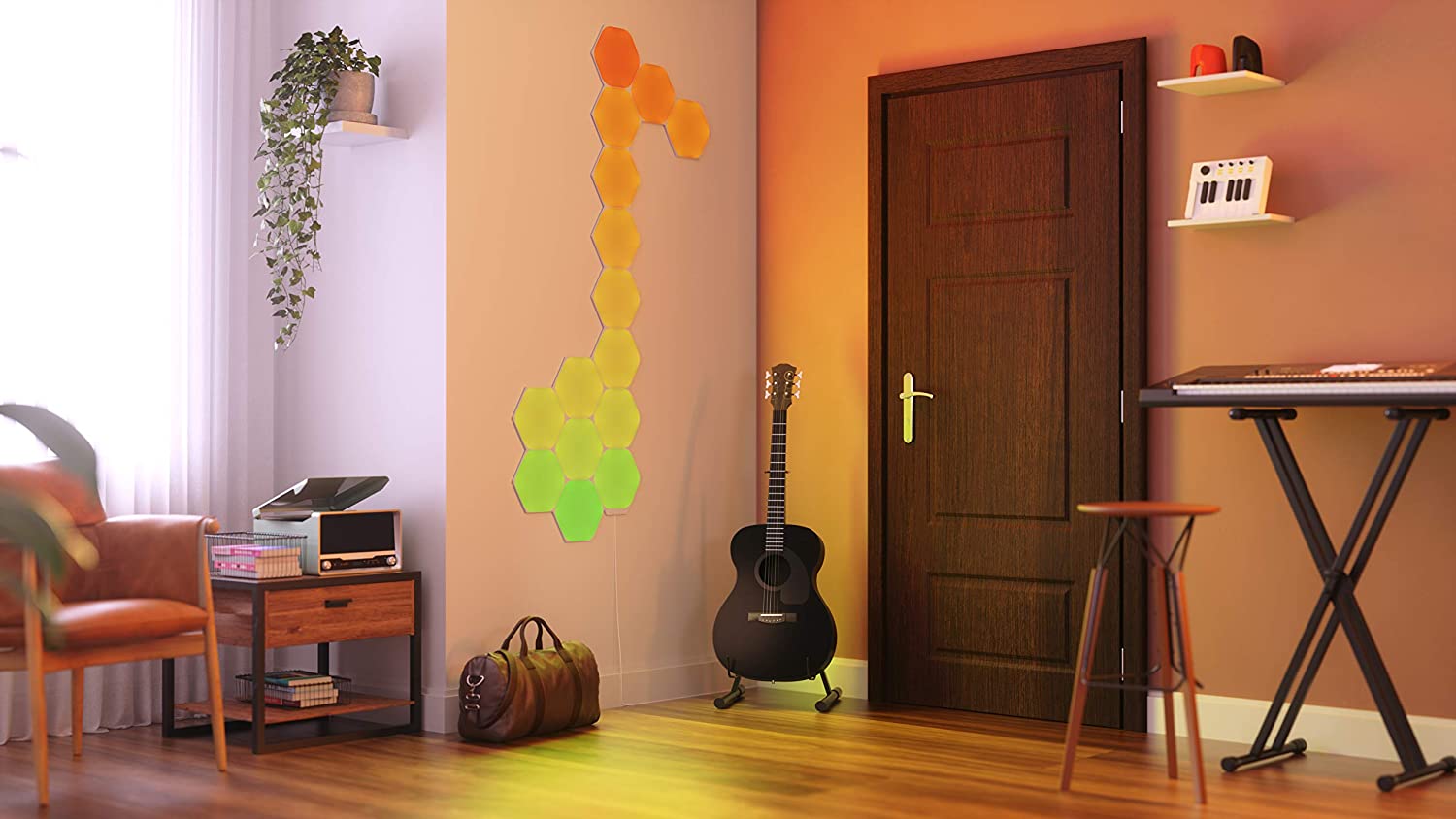 Система освещения Nanoleaf Shapes Hexagon 9 панелей (NL42-0002HX-9PK) купить в интернет-магазине icover