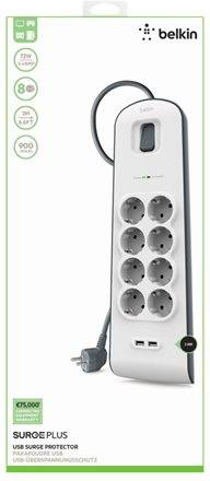 Сетевой фильтр Belkin Surge Protectors BSV804vf2M (White) купить в интернет-магазине icover