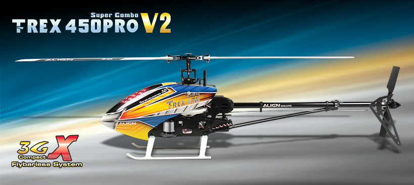 Align T-Rex 450 Pro V2 Super Combo KIT (RH45E13XT) - радиоуправляемый вертолет купить в интернет-магазине icover