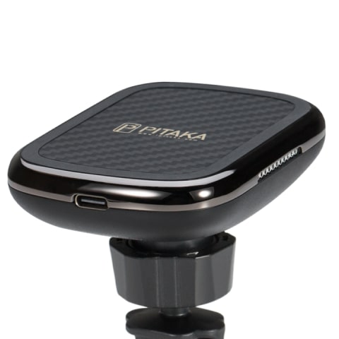 Автомобильный держатель Pitaka MagEZ Mount Qi Combo (CMS003QCP) с беспроводной зарядкой (Black) купить в интернет-магазине icover