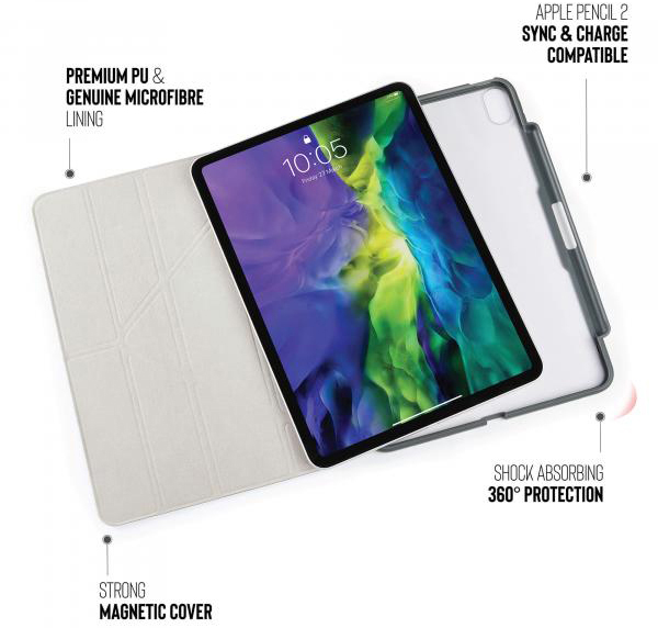 Чехол Pipetto Origami Pencil (P048-50-Q) для iPad Air 10.9 2020 (Dark Grey) купить в интернет-магазине icover