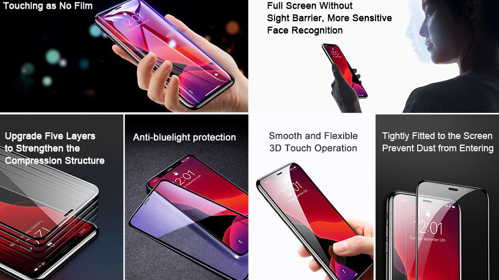 Защитное стекло Baseus Full-glass Tempered 0.3mm (SGAPIPH61S-KC01) для iPhone 11 (Black) купить в интернет-магазине icover
