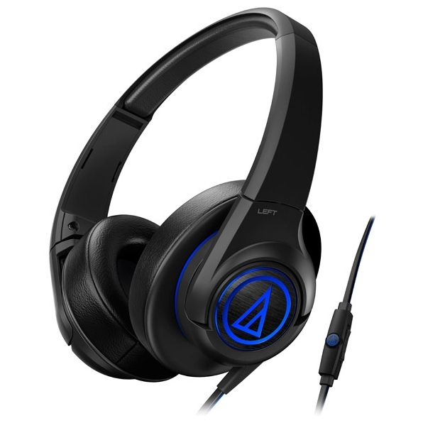 Audio-Technica ATH-AX5iS - мониторные наушники с микрофоном (Black/Blue) купить в интернет-магазине icover
