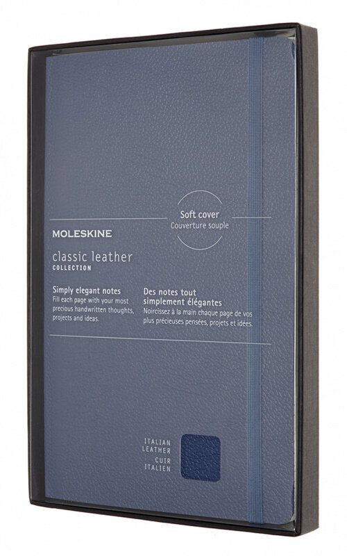 

Блокнот Moleskine Leather Limited Edition Large (LCLH31SB41BOX) в линейку (Blue)
