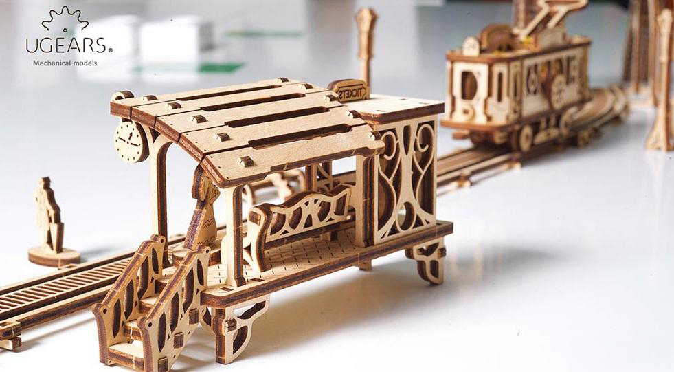 3D-пазл UGears Трамвайная линия (70028) купить в интернет-магазине icover