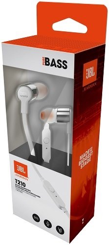 Внутриканальная гарнитура JBL T210 (Grey) купить в интернет-магазине icover