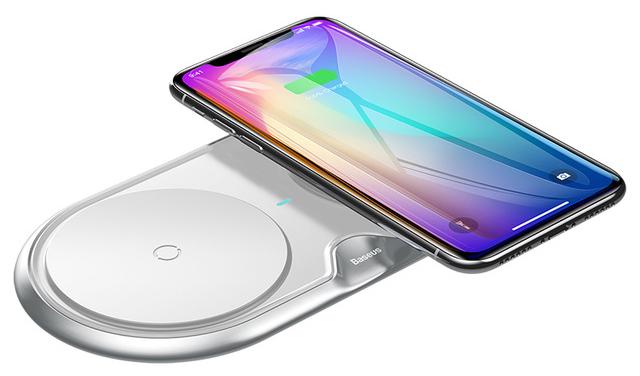 Беспроводное зарядное устройство Baseus Dual Wireless Charger (WXXHJ-A0S) на два устройства (Silver) купить в интернет-магазине icover