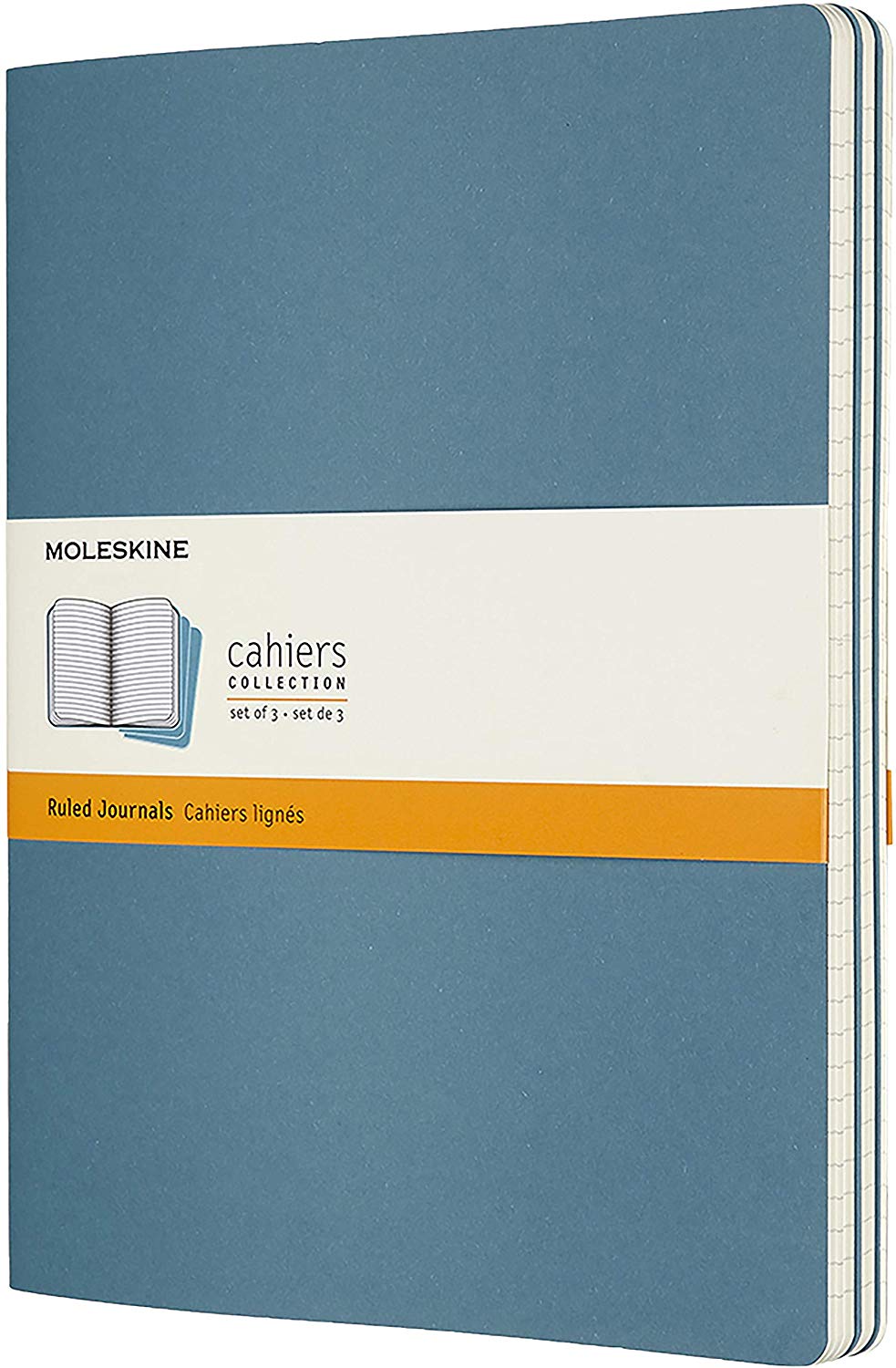 

Набор Moleskine Cahier Journal XLarge (CH021B44) 3 блокнота в линейку (Brisk Blue)