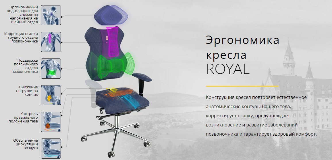 Компьютерное кресло Kulik System Royal 502 (Sand) купить в интернет-магазине icover