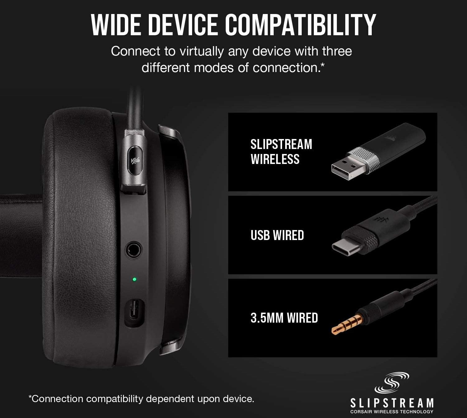 Игровая гарнитура Corsair Gaming Virtuoso RGB Wireless CA-9011185-EU (Carbon) купить в интернет-магазине icover