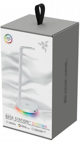 Подставка Razer Base Station V2 Chroma (RC21-01510300-R3M1) для наушников (Mercury White) купить в интернет-магазине icover