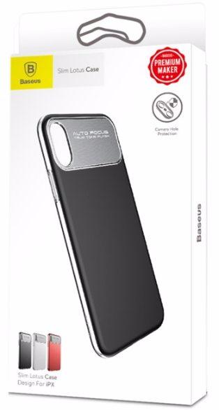 

Чехол Baseus Slim Lotus Case (WIAPIPHX-QF01) для Apple iPhone X (Black)