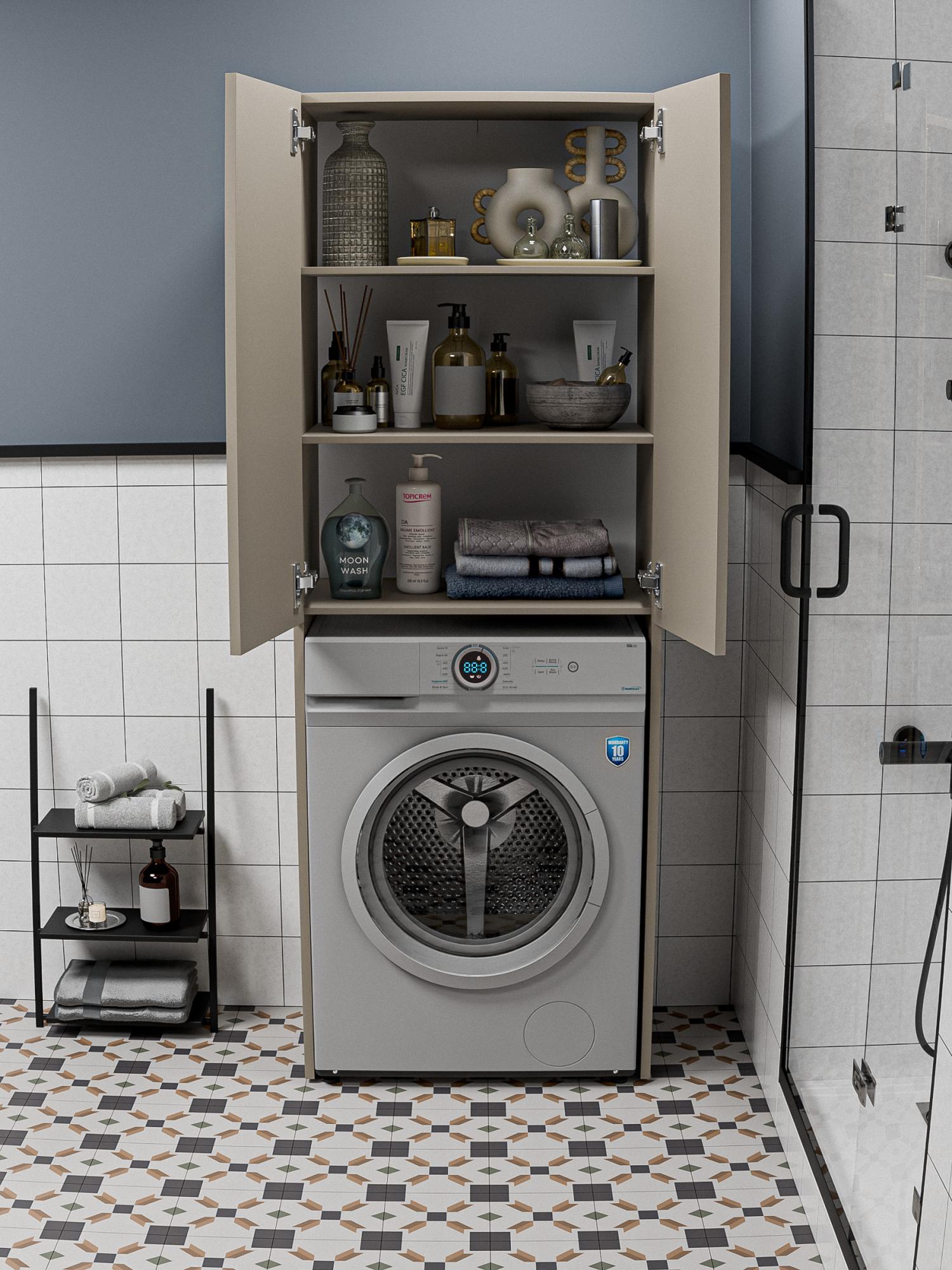 Шкафчик над стиральной машинкой Ridberg Никко МДФ (Cashmire) купить в интернет-магазине icover