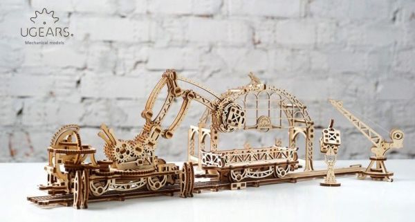 Сборная модель UGEARS Манипулятор на рельсах купить в интернет-магазине icover