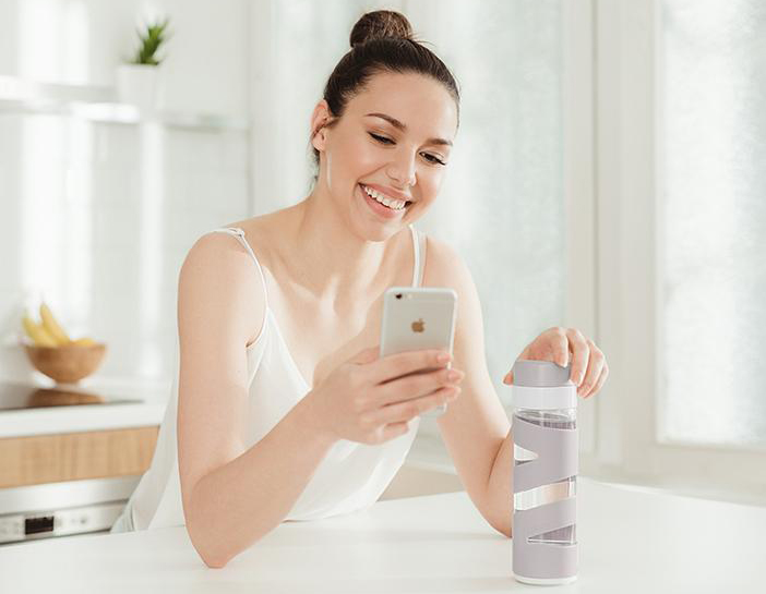 Умная бутылка для воды Bellabeat Spring (Purple) купить в интернет-магазине icover