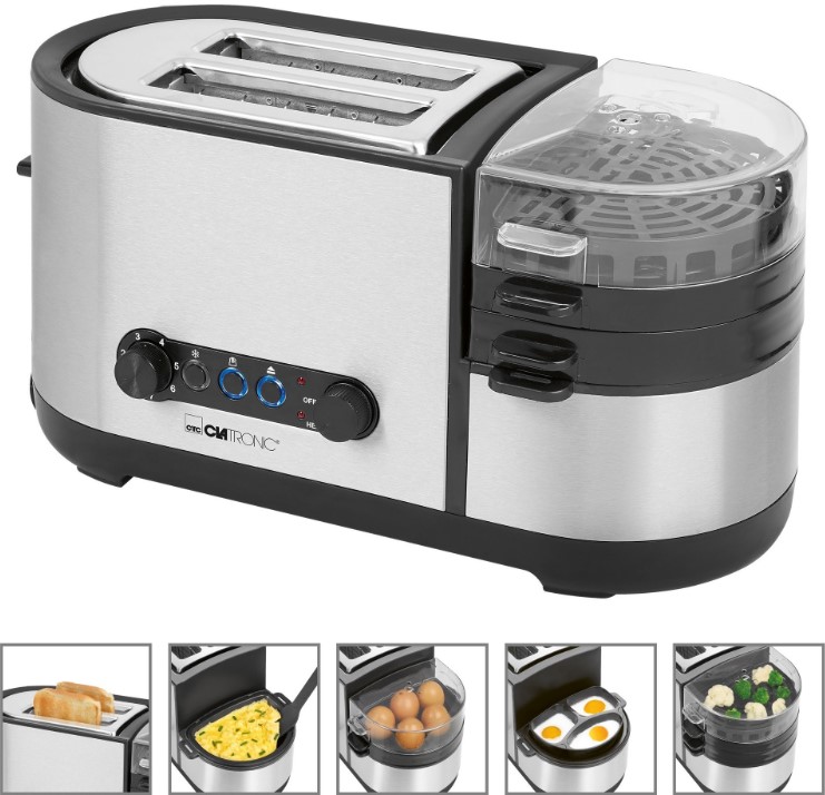 Тостер многофункциональный Clatronic TAM 3688 (Silver) купить в интернет-магазине icover