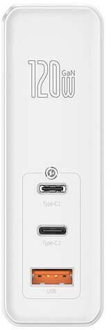 Сетевое зарядное устройство Baseus GaN Mini Quick Charger 120W CCGAN-J02 (White) купить в интернет-магазине icover