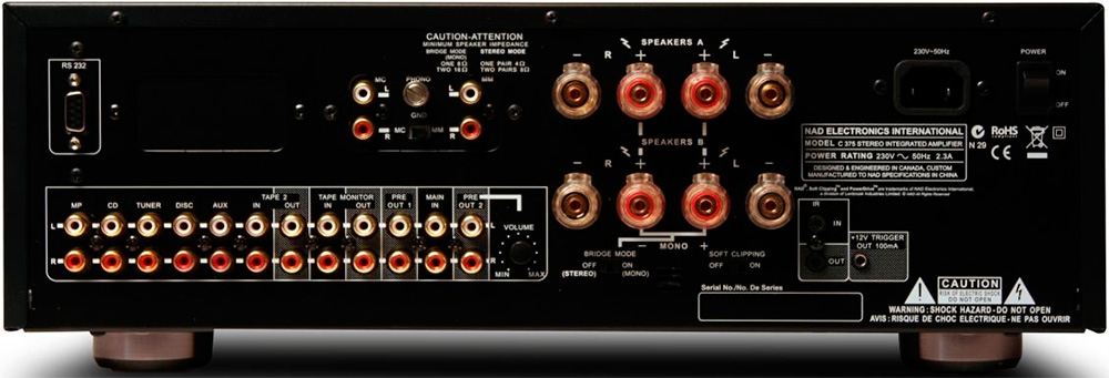 NAD C375BEE - интегральный стереоусилитель (Black) купить в интернет-магазине icover