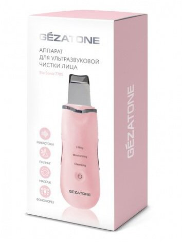 Аппарат для ультразвуковой чистки Gezatone Bio Sonic 770S (Pink) купить в интернет-магазине icover