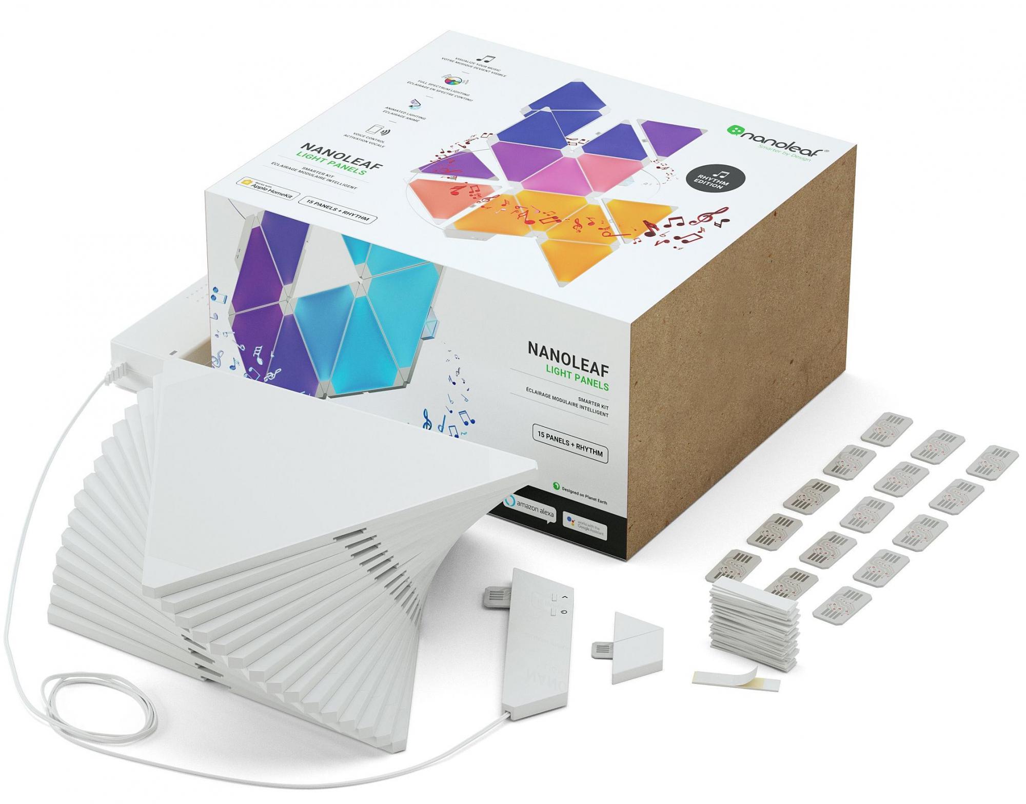 

Система освещения Nanoleaf Smarter Kit с модулем Rhytm (15 панелей), Smarter Kit