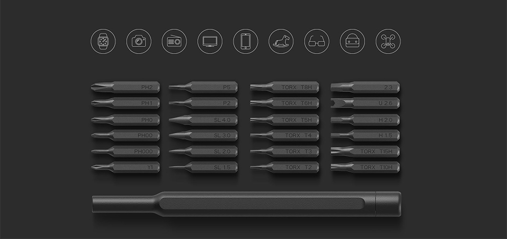 Набор инструментов для точных работ Xiaomi Mi x Mijia Wiha Precision Screwdriver (25 предм.) (Dark Grey) купить в интернет-магазине icover
