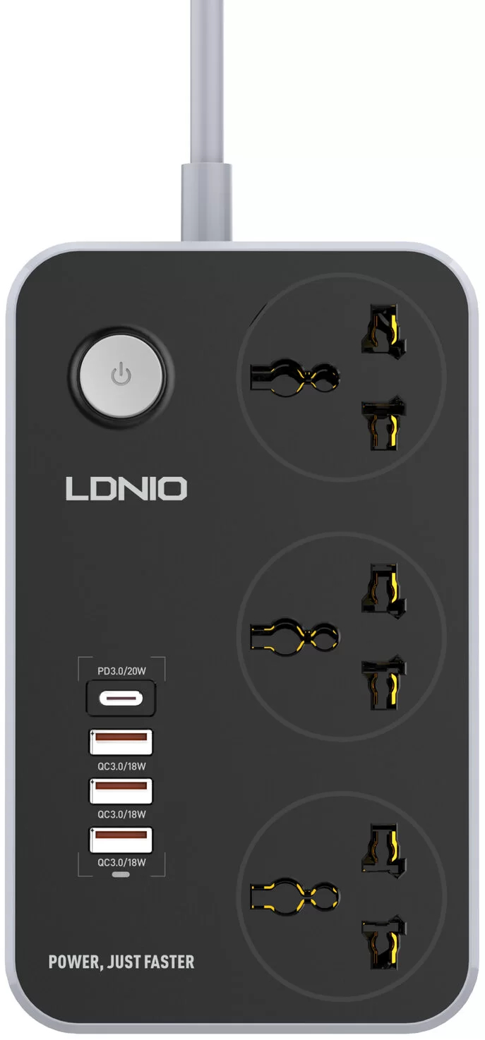 Сетевой фильтр LDNIO Intelligent Power Strip SC3412 3U 2м (Gray) купить в интернет-магазине icover
