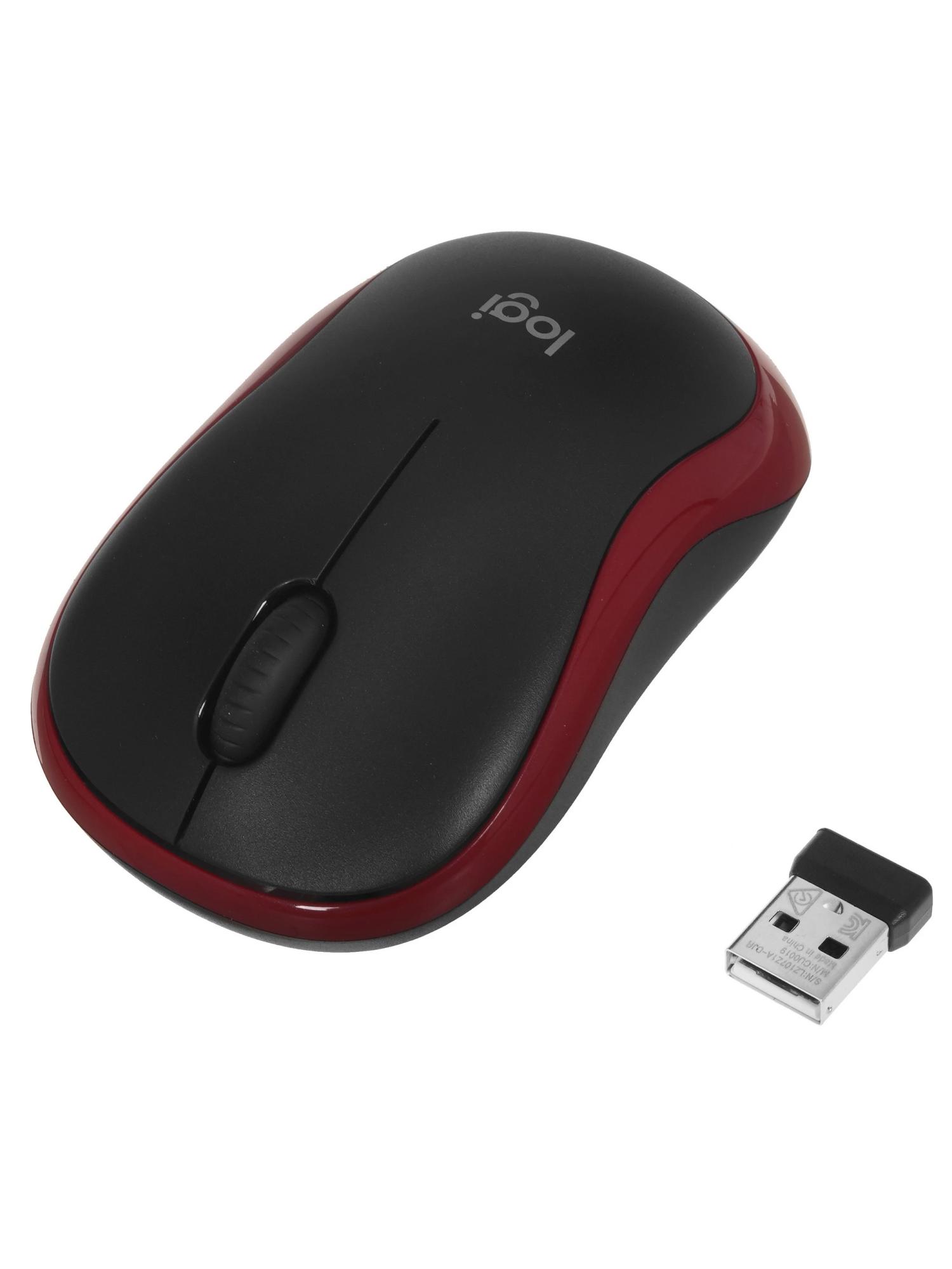 Мышь беспроводная Logitech M185 910-002633 (Red) купить в интернет-магазине icover