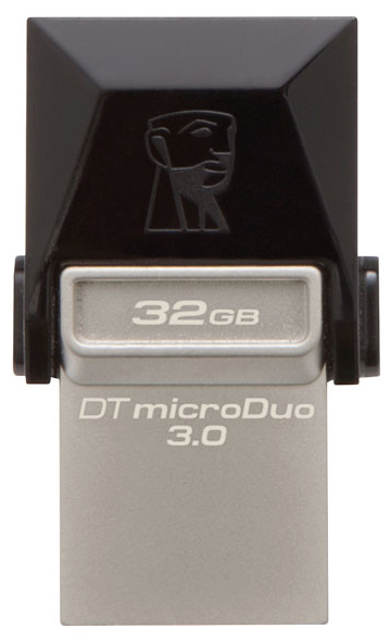 Внешний накопитель Kingston DataTraveler microDuo 3.0 USB 3.1/MicroUSB 32Gb DTDUO3/32GB (Black) купить в интернет-магазине icover