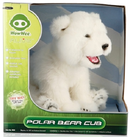 WowWee Alive Polar Bear Cub (01.01.9200) - интерактивная игрушка купить в интернет-магазине icover
