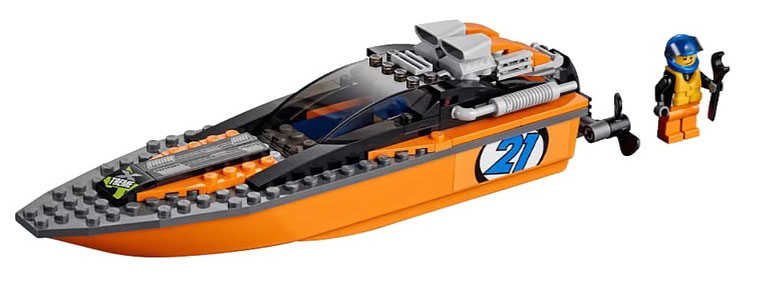Lego City 4x4 with Powerboat (60085) - внедорожник 4х4 с гоночным катером купить в интернет-магазине icover