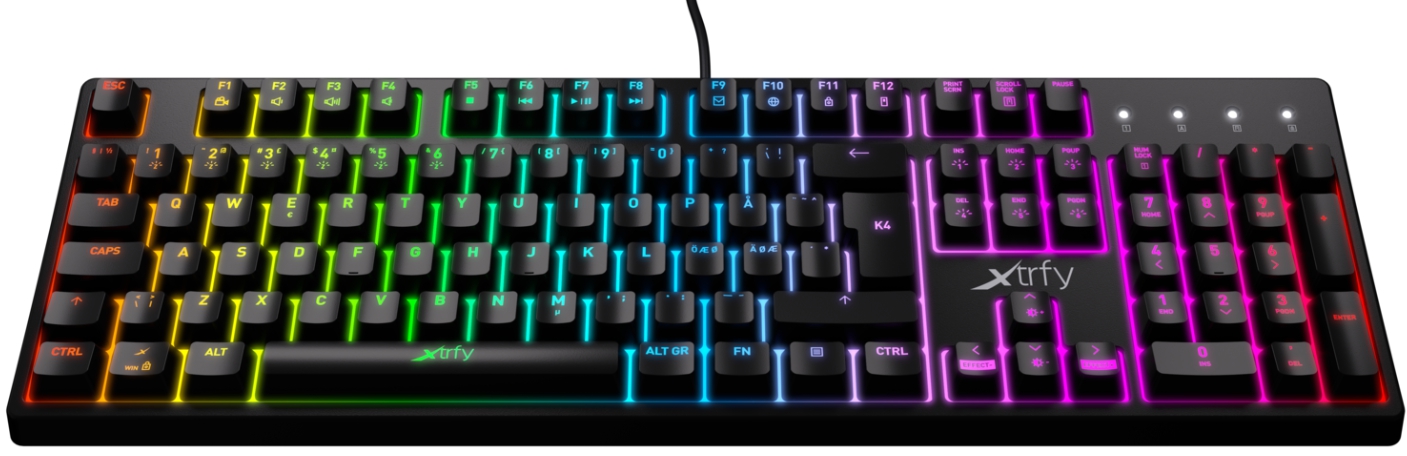Игровая клавиатура Xtrfy K4 RGB Kailh Red (Black) купить в интернет-магазине icover