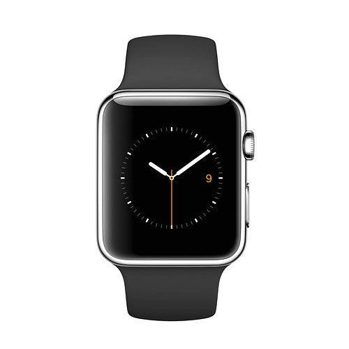 Apple Watch 38mm - умные часы для iPhone (Stainless Steel Case/Black Sport Band) купить в интернет-магазине icover