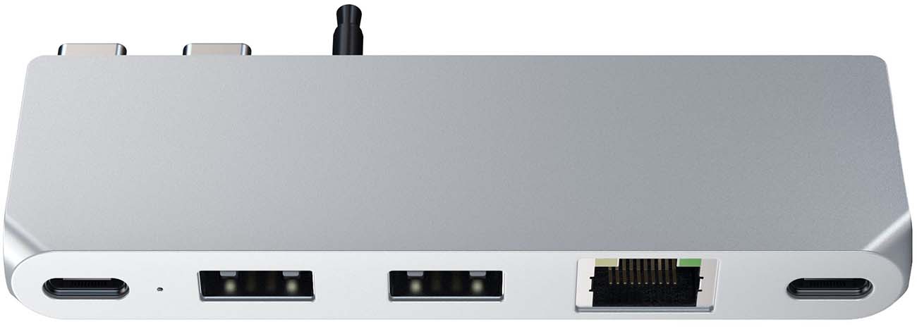 USB-концентратор Satechi USB-C Pro Hub Mini ST-UCPHMIS для MacBook Pro 2021 (Silver) купить в интернет-магазине icover