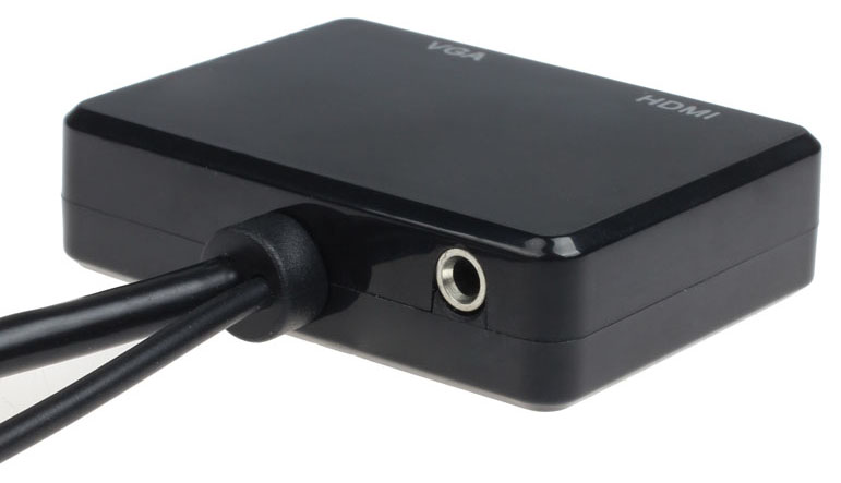 HDMI/MHL to VGA/HDMI + 3.5 mm Audio Cable Converter - адаптер с аудиовыходом (Black) купить в интернет-магазине icover