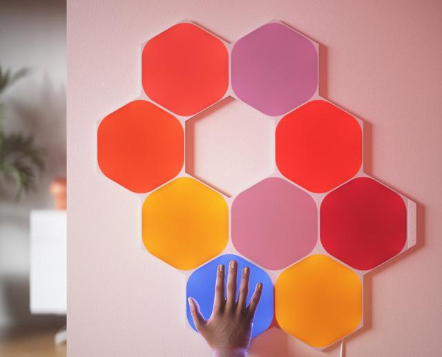 Система освещения Nanoleaf Shapes Hexagon 9 панелей (NL42-0002HX-9PK) купить в интернет-магазине icover