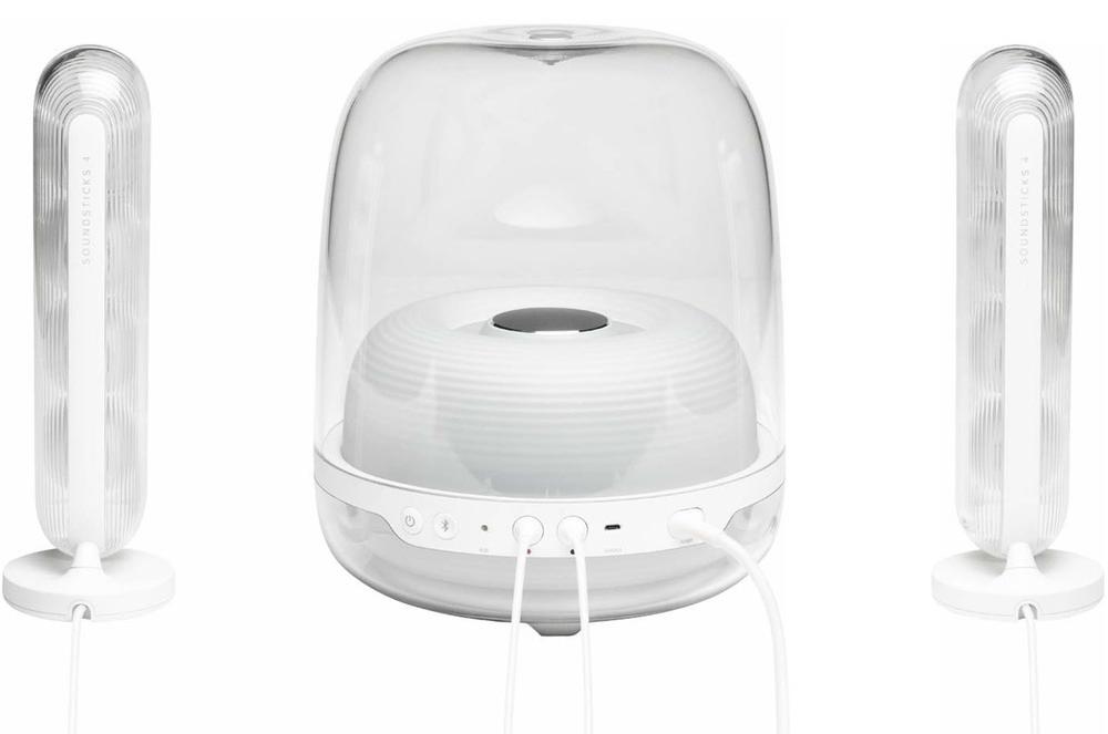 Акустическая система Harman Kardon SoundSticks 4 (White) купить в интернет-магазине icover