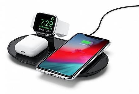 Беспроводное зарядное устройство Mophie 3 in 1 Wireless Charging Pad 409903627 (Black) купить в интернет-магазине icover