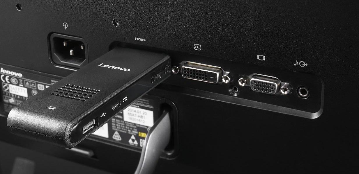 Мини ПК Lenovo IdeaCentre Stick 300, Intel Atom Z3735F 1.33 ГГц, 2Gb, 32Gb SSD (90ER000BRU) купить в интернет-магазине icover