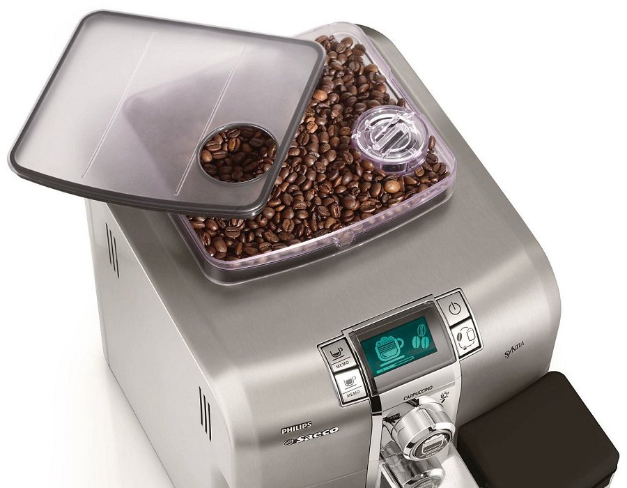 Philips Saeco Syntia Cappuccino (HD-8838/09) - кофемашина (Silver) купить в интернет-магазине icover