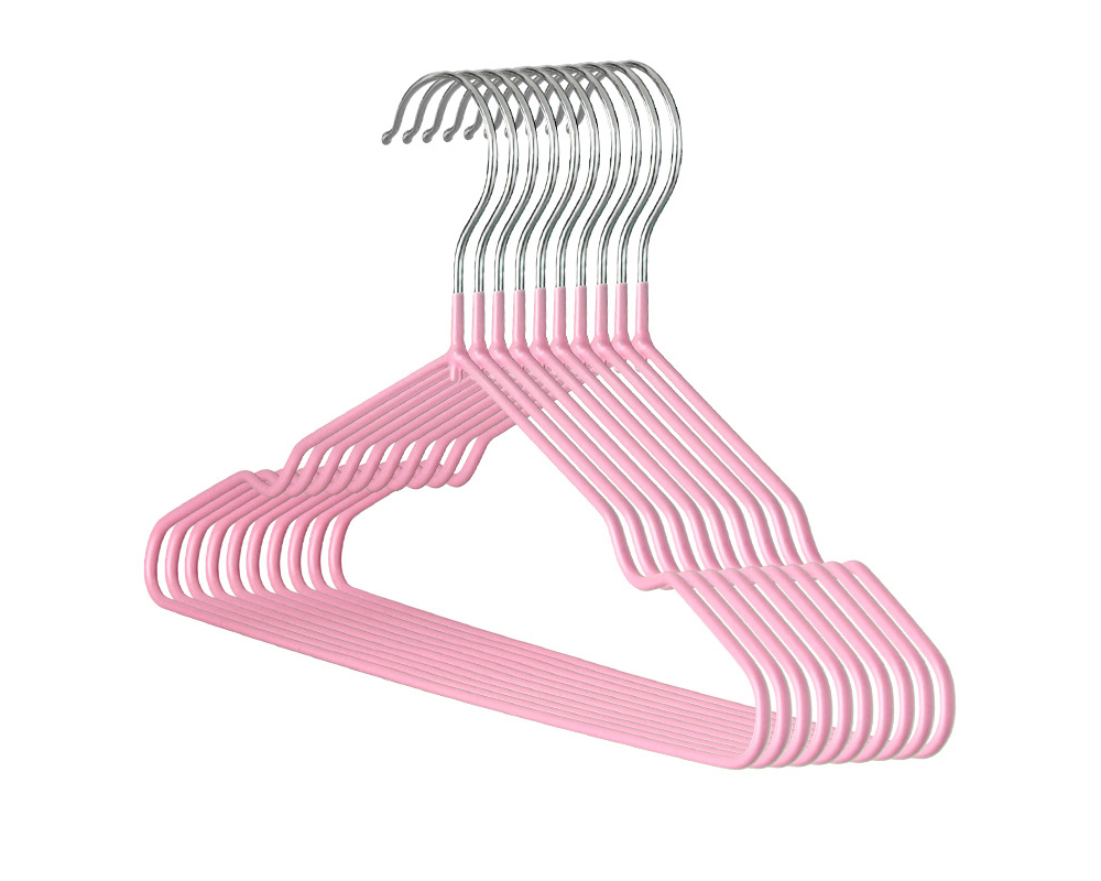 Вешалка-плечики для одежды детские Ridberg 10 шт металлические (Pink) купить в интернет-магазине icover