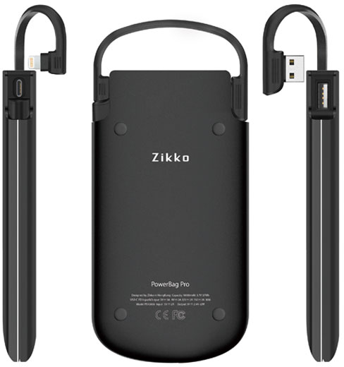 Внешний аккумулятор Zikko PowerBag 10000 (Black) купить в интернет-магазине icover