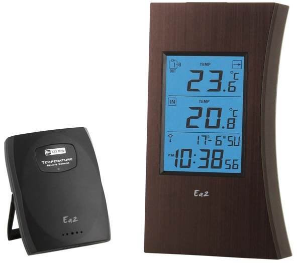 Термометр с часами Ea2 ED601 (Brown) купить в интернет-магазине icover
