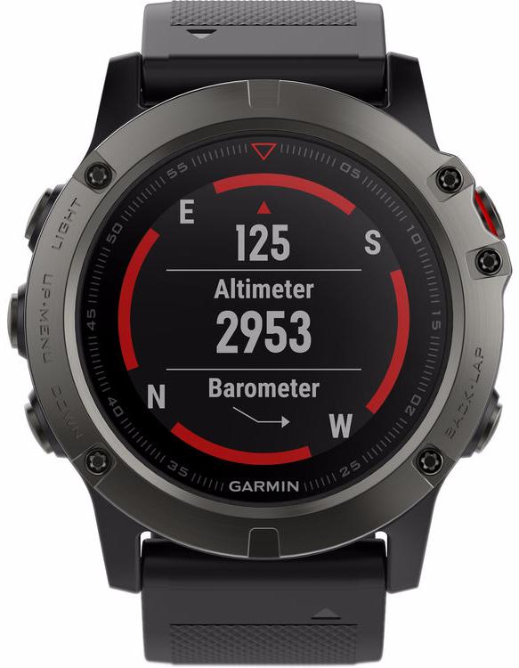 Спортивные часы Garmin Fenix 5X 010-01733-01 (Sapphire Slate Grey/Black) купить в интернет-магазине icover