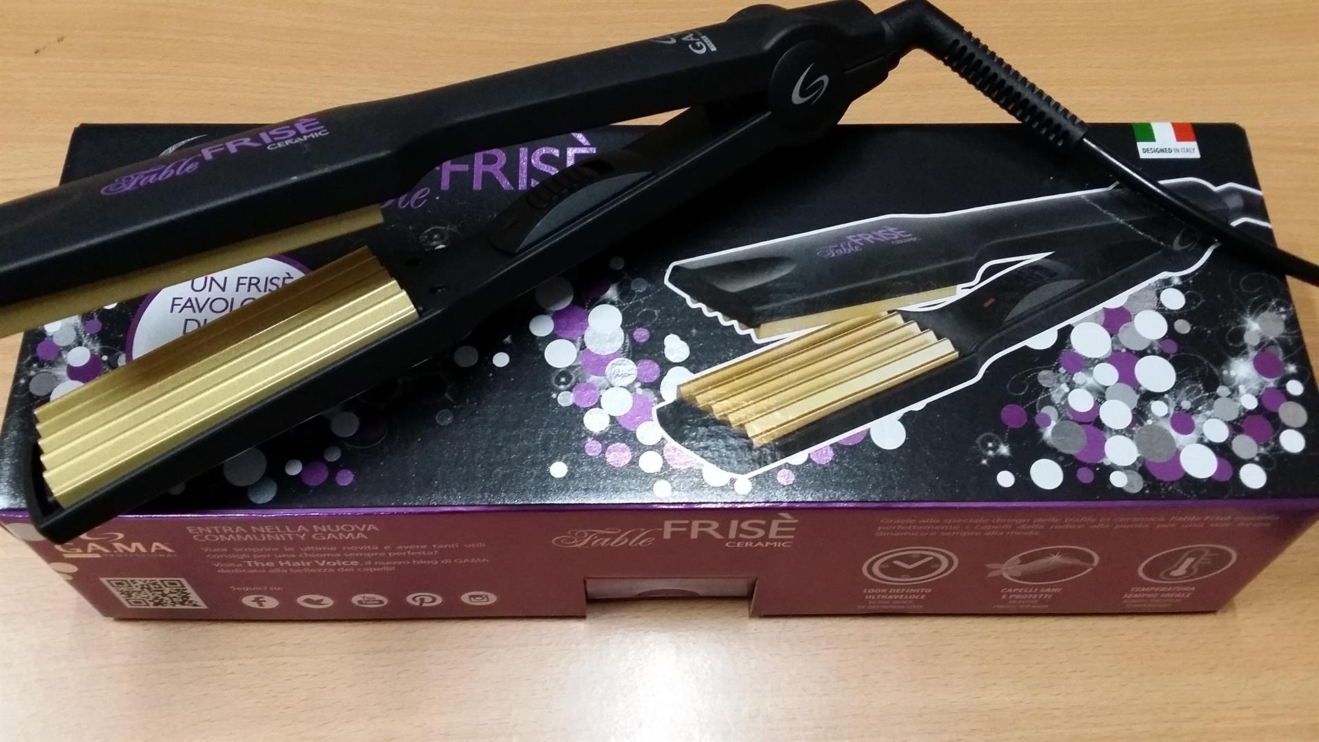 GA.MA Fable Frise - щипцы-гофре для волос (Black/Gold) купить в интернет-магазине icover